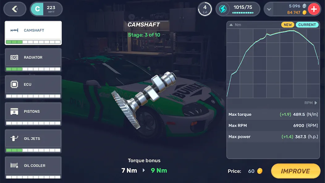 Взломанная Drag Racing 3D: Streets 2 [MOD: безлимитные деньги и машины открыты] на Андроид — скриншот 3