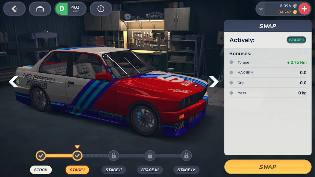 Взломанная Drag Racing 3D: Streets 2 [MOD: безлимитные деньги и машины открыты] на Андроид — скриншот 4