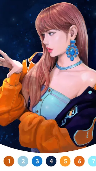 Взломанная BlackPink Paint by Number [MOD: разблокированы все раскраски и уровни] на Андроид — скриншот 4