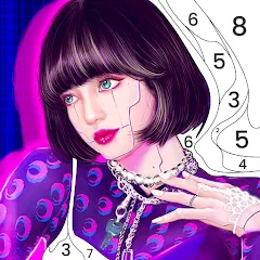 Взломанная BlackPink Paint by Number [MOD: разблокированы все раскраски и уровни] на Андроид