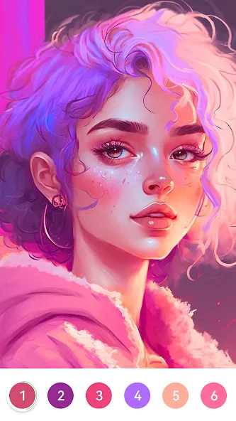 Взломанная Girls Paint by Number Coloring [MOD: без рекламы и все картинки открыты] на Андроид — скриншот 1