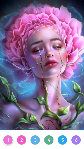 Взломанная Girls Paint by Number Coloring [MOD: без рекламы и все картинки открыты] на Андроид — скриншот 3