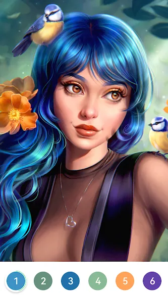 Взломанная Girls Paint by Number Coloring [MOD: без рекламы и все картинки открыты] на Андроид — скриншот 4