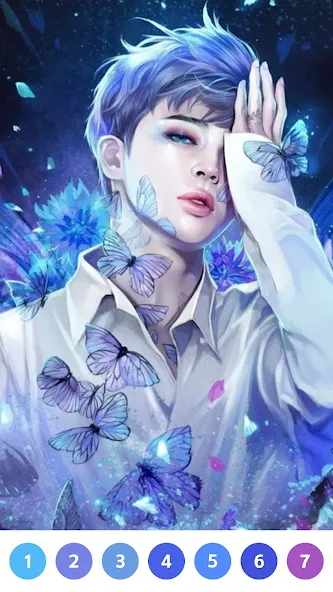 KPOP Paint by Number Coloring [MOD: без рекламы и все раскраски открыты] на Андроид — скриншот 1