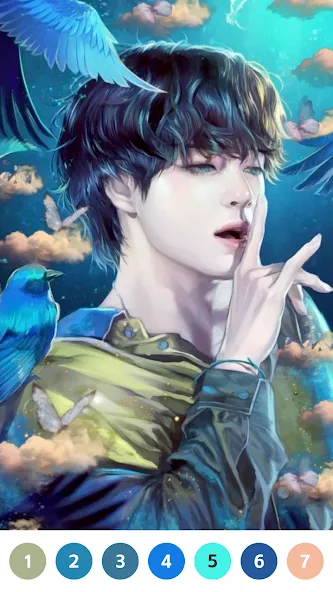KPOP Paint by Number Coloring [MOD: без рекламы и все раскраски открыты] на Андроид — скриншот 2