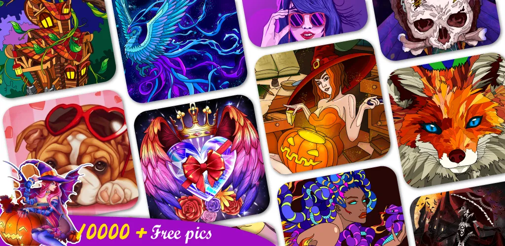 Coloring Book -Paint by Number [MOD: без рекламы и все раскраски открыты] — Скачать бесплатно (APK) — скриншот 1