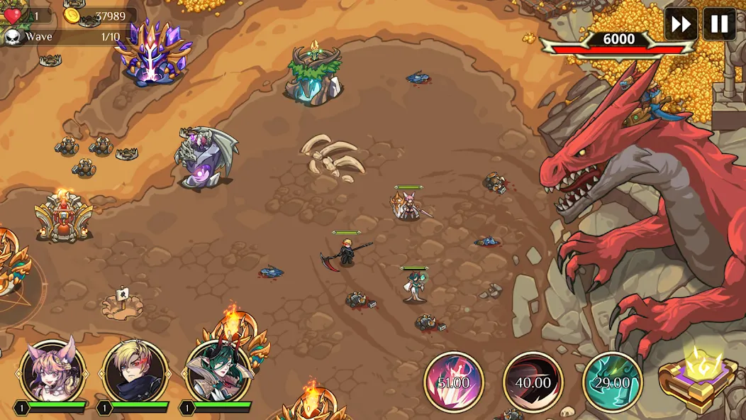 Скачать Kingdom War: Tower Defense TD [MOD: безлимитные ресурсы и все уровни] — скриншот 2