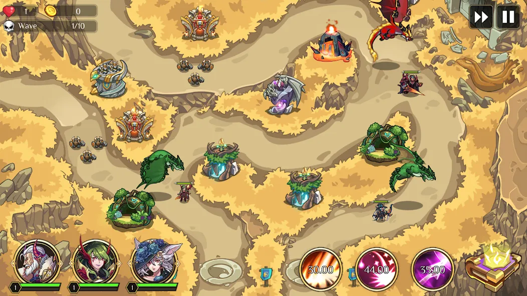 Скачать Kingdom War: Tower Defense TD [MOD: безлимитные ресурсы и все уровни] — скриншот 4