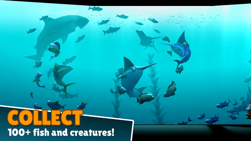 Взломанная Creatures of the Deep: Fishing [MOD: безлимитные деньги и ресурсы] на Андроид — скриншот 3