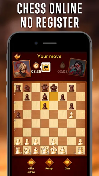 Взломанная Chess Online - Clash of Kings [MOD: безлимитные деньги и открытые фигуры] на Андроид — скриншот 2