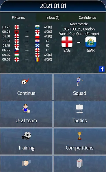 True Football National Manager [MOD: безлимитные деньги и все команды открыты] последняя версия — скриншот 1