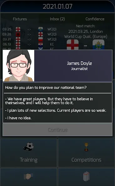 True Football National Manager [MOD: безлимитные деньги и все команды открыты] последняя версия — скриншот 2