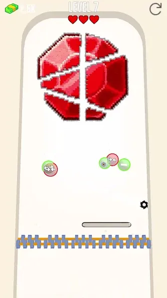 Взломанная Saw Brick Crusher – Pong 3D [MOD: разблокированы все уровни и скины] на Андроид — скриншот 1