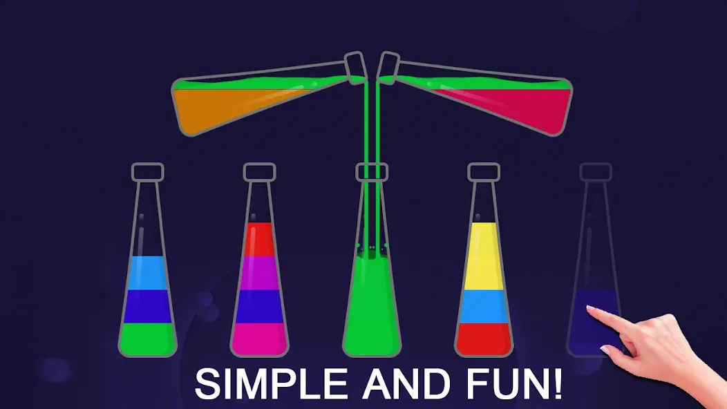 Скачать Color Sort Puzzle-Puzzle Game [MOD: безлимитные подсказки и открыты все уровни] — скриншот 2