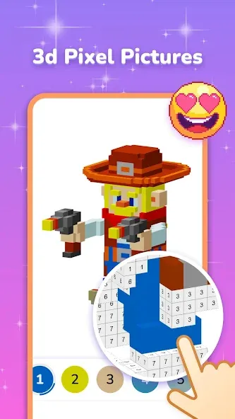 Pixel Coloring-Color by number [MOD: без рекламы и все цвета открыты] — Скачать бесплатно (APK) — скриншот 4