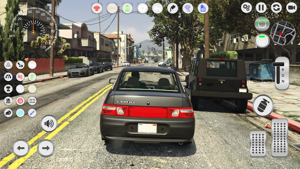 Lada 2110: Urban Simulator [MOD: безлимитные деньги и топливо] (Бесплатно / APK) — скриншот 2