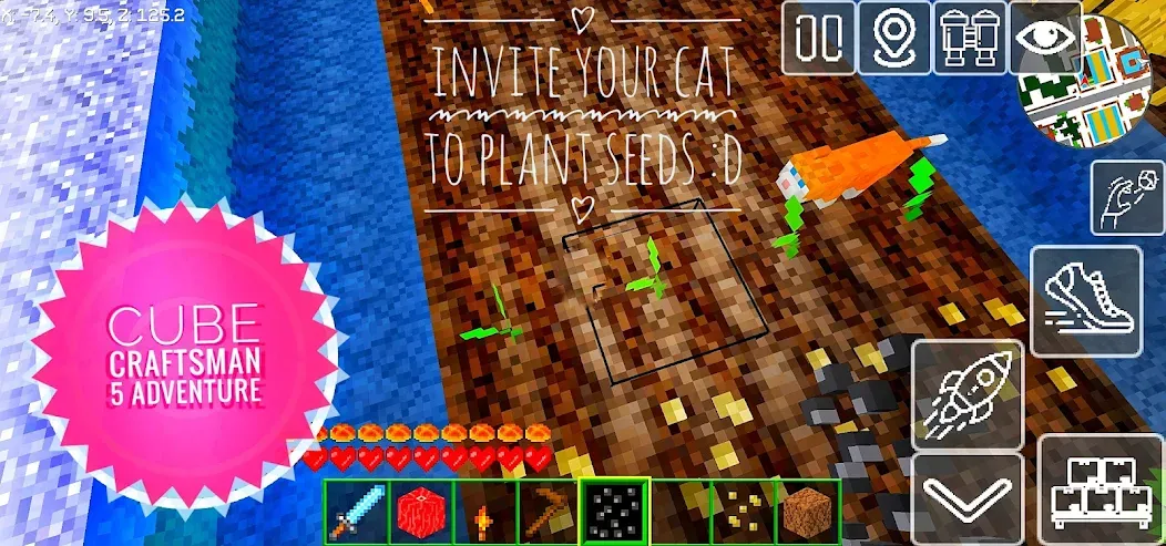 Cube Craftsman 5 Adventure [MOD: новые приключения и редкие ресурсы] — Скачать бесплатно (APK) — скриншот 5