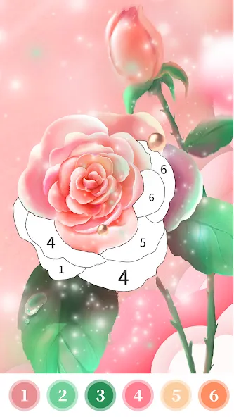 Взломанная Rose Coloring Book Color Games [MOD: без рекламы и все раскраски открыты] на Андроид — скриншот 1