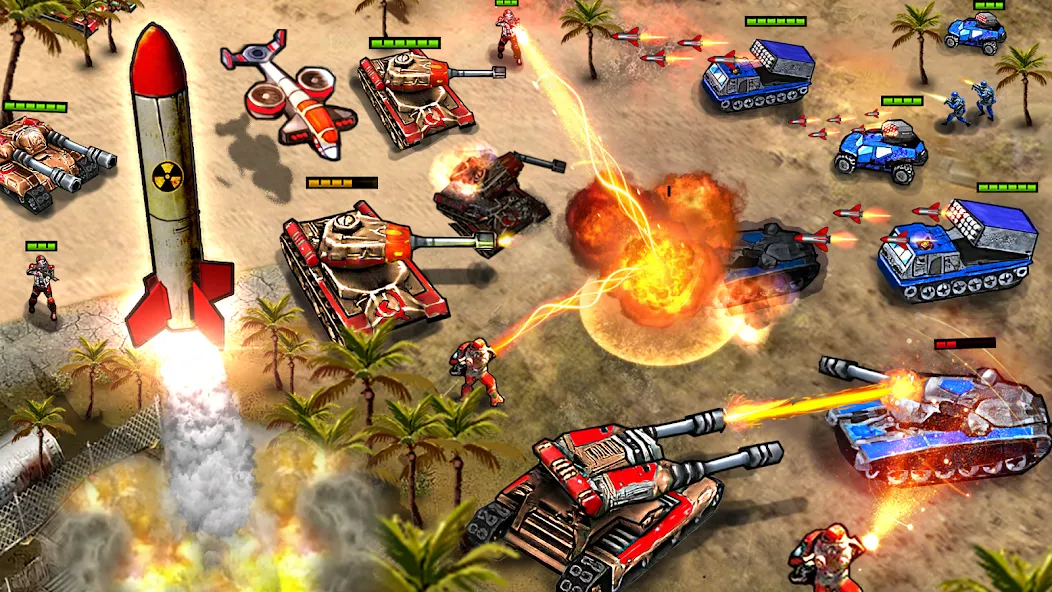 Command Generals RTS [MOD: безлимитные ресурсы и открытые уровни] (Бесплатно / APK) — скриншот 2