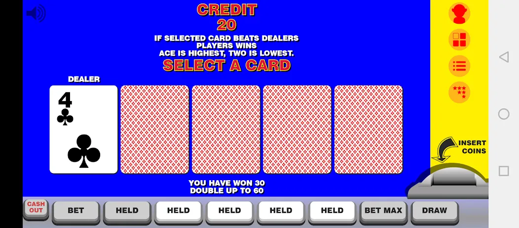 Video Poker with Double Up [MOD: безлимитные монеты и двойная ставка] на Андроид — скриншот 3
