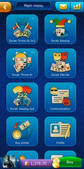 Durak LiveGames online [MOD: безлимитные монеты и быстрые победы] — Скачать бесплатно (APK) — скриншот 1