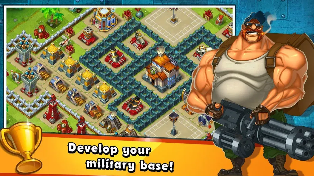 Скачать взлом Jungle Heat: War of Clans [MOD: безлимитные ресурсы и алмазы] — скриншот 4
