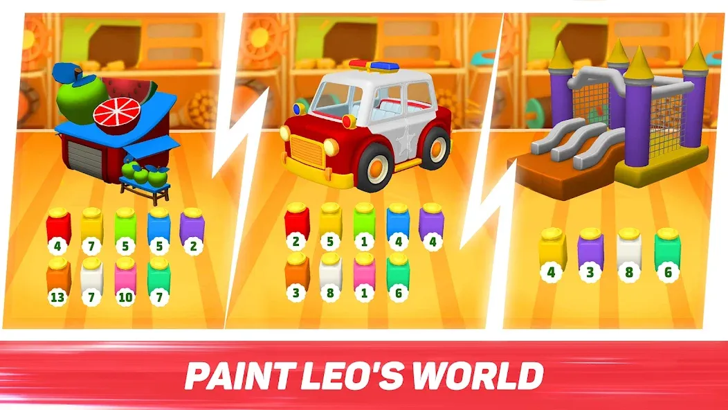 Скачать Leo Runner: car games for kids [MOD: безлимитные деньги и все машины открыты] на телефон — скриншот 3