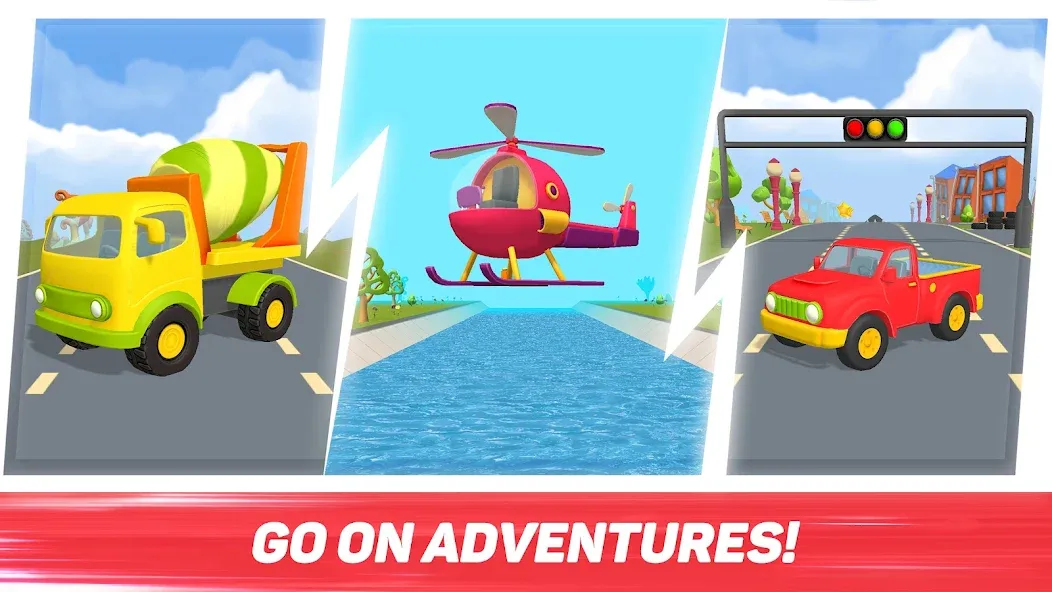 Скачать Leo Runner: car games for kids [MOD: безлимитные деньги и все машины открыты] на телефон — скриншот 4