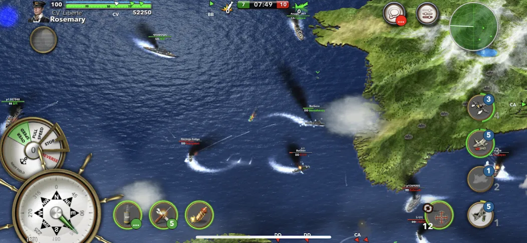 Взломанная Navy Field: Online Sea Battles [MOD: безлимитные ресурсы и усиленный флот] на Андроид — скриншот 4