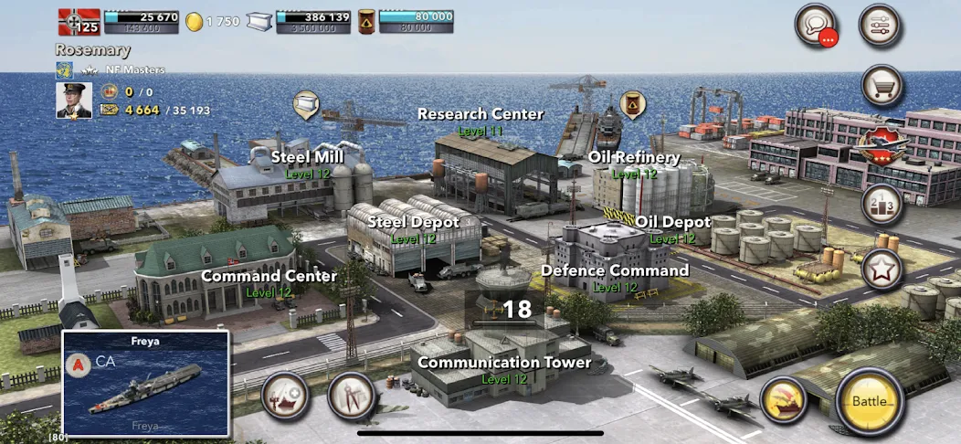 Взломанная Navy Field: Online Sea Battles [MOD: безлимитные ресурсы и усиленный флот] на Андроид — скриншот 5