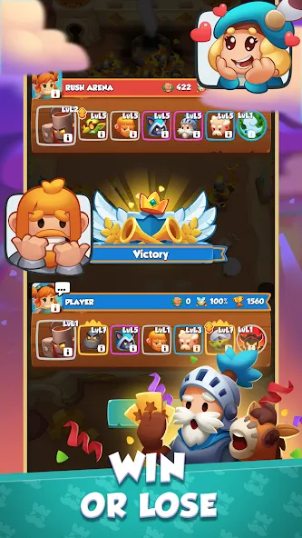 Взломанная Rush Arena: PvP Tower Defense [MOD: безлимитные деньги и усиленные башни] на Андроид — скриншот 5