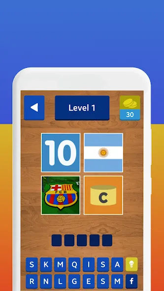 4 Pics 1 Footballer [MOD: без рекламы и все футболисты открыты] — Скачать бесплатно (APK) — скриншот 3