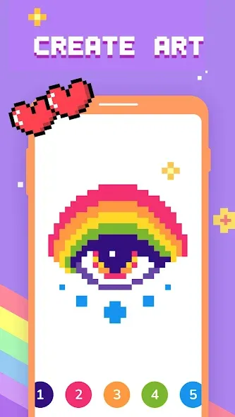 Paint by Number - Pixel Art [MOD: без рекламы и все раскраски открыты] (Бесплатно / APK) — скриншот 3