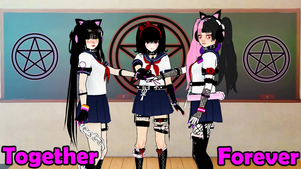 SchoolGirl AI 3D Anime Sandbox [MOD: открыты все возможности игры] (Бесплатно / APK) — скриншот 2