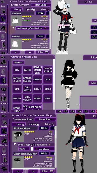 SchoolGirl AI 3D Anime Sandbox [MOD: открыты все возможности игры] (Бесплатно / APK) — скриншот 4