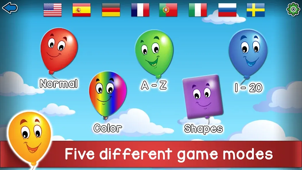 Скачать Kids Balloon Pop Game [MOD: яркие воздушные шарики и весёлая игра] на телефон — скриншот 1