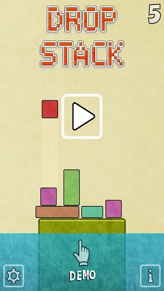 Скачать Drop Stack Block Stacking Game [MOD: без рекламы и бесконечные блоки] — скриншот 1