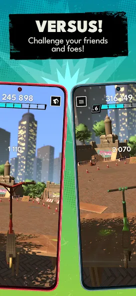 Touchgrind Scooter [MOD: безлимитные деньги и все трюки] на Андроид — скриншот 4