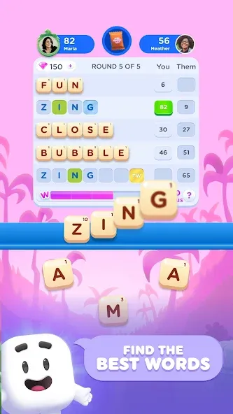 Скачать Wordzee! - Social Word Game [MOD: безлимитные подсказки и бонусы] на телефон — скриншот 1