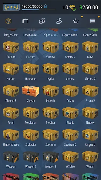 Case Simulator Ultimate CS 2 [MOD: безлимитные деньги и редкие скины] (Бесплатно / APK) — скриншот 2