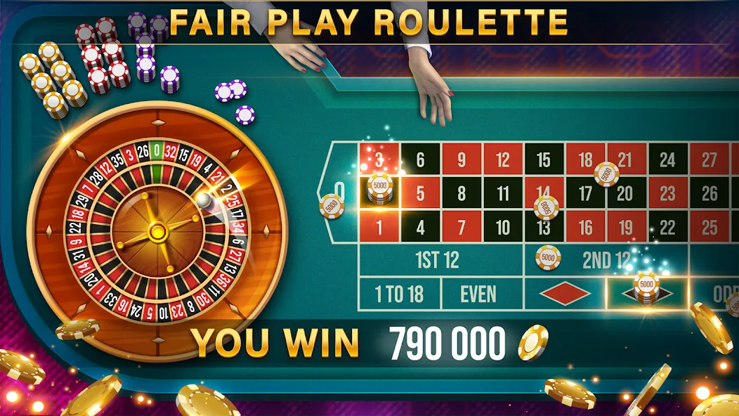 Скачать взлом Roulette All Star: Casino Game [MOD: безлимитные фишки и открыты все столы] — скриншот 1