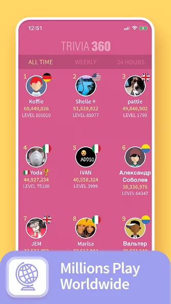 TRIVIA 360: Quiz Game [MOD: все категории разблокированы] последняя версия — скриншот 4