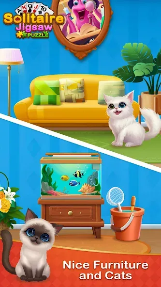 Solitaire Jigsaw Puzzle [MOD: безлимитные подсказки и открыты пазлы] на Андроид — скриншот 3
