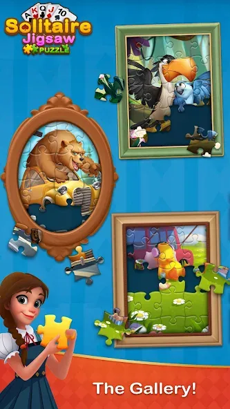 Solitaire Jigsaw Puzzle [MOD: безлимитные подсказки и открыты пазлы] на Андроид — скриншот 4