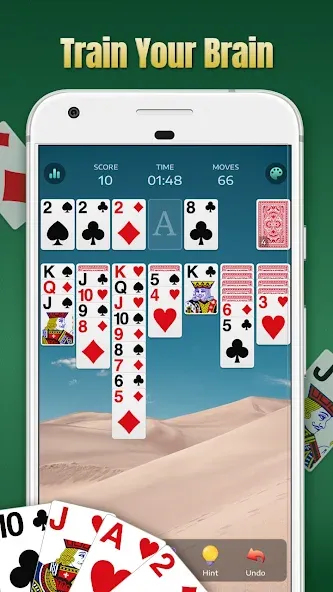 Взломанная Solitaire - Classic Card Games [MOD: безлимитные подсказки и отмены] на Андроид — скриншот 4