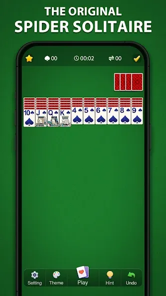 Spider Solitaire Classic [MOD: без рекламы и подсказки доступны] (Бесплатно / APK) — скриншот 1