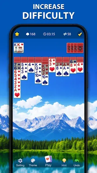 Spider Solitaire Classic [MOD: без рекламы и подсказки доступны] (Бесплатно / APK) — скриншот 3
