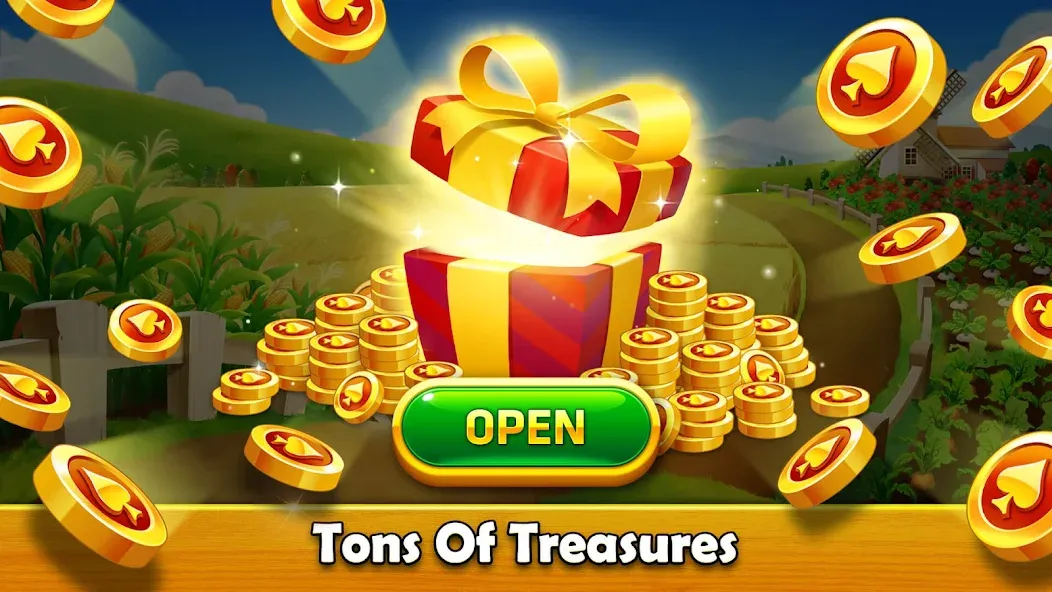 Solitaire Tripeaks - Farm Trip [MOD: безлимитные монеты и все уровни] (Бесплатно / APK) — скриншот 2