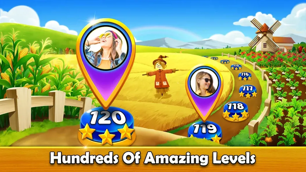 Solitaire Tripeaks - Farm Trip [MOD: безлимитные монеты и все уровни] (Бесплатно / APK) — скриншот 3