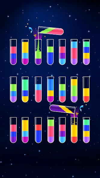 Water Sort Puzzle - Color Game [MOD: подсказки и отмена ходов без ограничений] последняя версия — скриншот 3